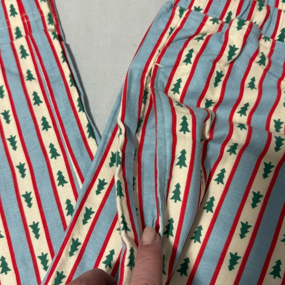 Hanna Andersson Striped Pajama Pants with Trees Size XS Unisex - Picture 3 of 7